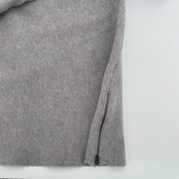 Nanette Lepore Women Monochrome Grey Mock Neck Sweater Tunic M Contrast Cuffs - Picture 4 of 9